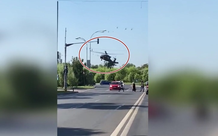 Video: Trực thăng Black Hawk của Mỹ phải hạ cánh khẩn giữa phố ở thủ đô Romania